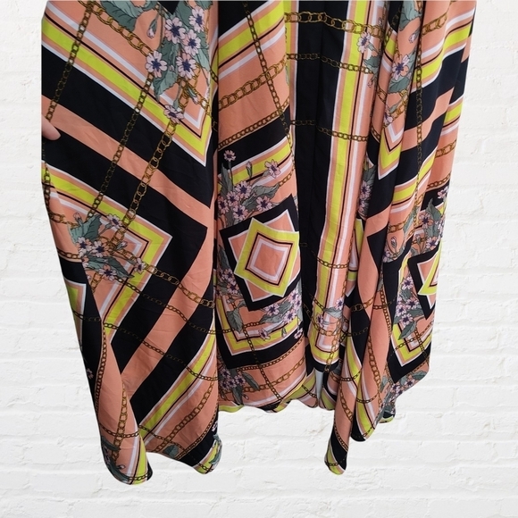 Nanette Lepore chain and floral maxi handkerchief hem dress - Picture 7 of 12